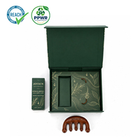 Boîte cadeau pliable à fermeture magnétique, boîte pliante rigide en carton magnétique pour ensemble de soins capillaires, insert personnalisé avec logo estampé or