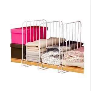 Closet metal shelf divider wardrobe closet drawer organizer book clothes storage rack metal wire shelf dividers