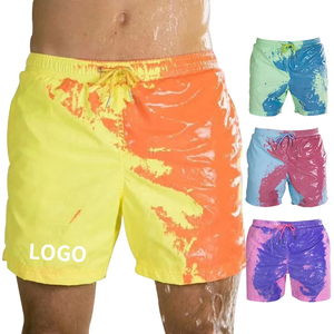 กางเกงว่ายน้ำสำหรับผู้ชายกางเกงชายหาดแบบแห้งเร็วระบายอากาศได้ดีกางเกงว่ายน้ำขาสั้นผ้าโพลีเอสเตอร์100% แบบถัก - Product Image 4