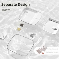 Fontaine à eau intelligente sans fil transfrontalière à piles pour animaux de compagnie avec circulation automatique et distributeur à capteur de mouvement