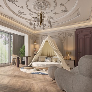 Everwall แม่พิมพ์พียูแบบเรียบ <span class=keywords><strong>PU</strong></span> แบบหล่อรูปมงกุฎสำหรับห้องนอนขนาดเล็กดีไซน์ทันสมัย - Product Image 4