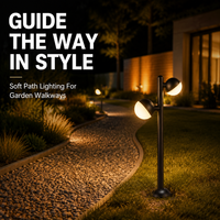 Borne lumineuse LED architecturale pour jardin en aluminium de qualité supérieure, éclairage diffuse confortable, design moderne pour zones paysagères