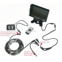 AHD CVBS Monitor mobil LCD TFT, kontrol jarak jauh resolusi 1024*600p & fungsi RGB 4 Pin konektor penerbangan 7 inci HD