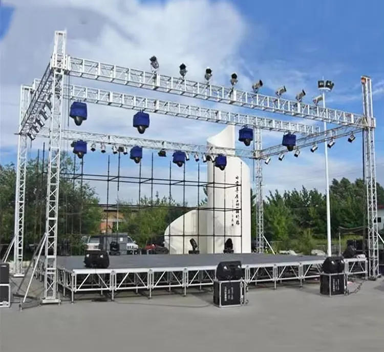 Werkspreis Konzertbühne Musikbühne Beleuchtung DJ Traverse Bühnenstruktur Mobile Aluminium-DJ-Beleuchtung Traverse