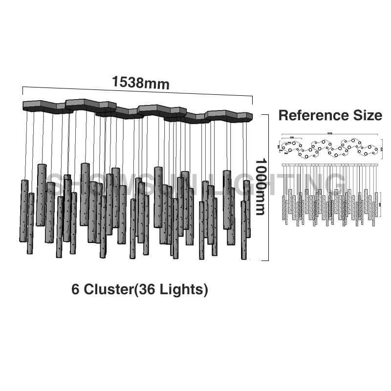 W1538mm x H1000mm(36 Lights)