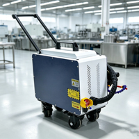 Nettoyeur de rouille au laser à fibre pulsée mini portable, type chariot, machine de nettoyage au laser pour le détartrage des pièces automobiles