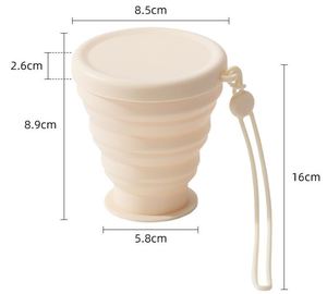 Tasse en silicone pliable portable, résistante à la chaleur, avec couvercle anti-fuite, idéale pour le camping, le bureau et les activités de plein air – Offre spéciale - Product Image 2