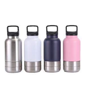 S-7848 Dog Water Bottle with Bowl 32oz Vacuum Insulated Stainless Steel Travel Pet Water Dispenser Insulated Dog Water Bottle - Product Image 2