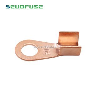 ขั้วปลายสายไฟทองแดงเปลือยหางปลาหางปลาแบบวงกลมไม่หุ้มฉนวนกันความร้อนด้วยการเปิดจมูก - Product Image 3