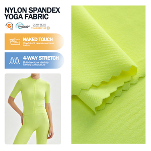 Tela de yoga de nailon y elastano de alta transpirabilidad con tejido entrelazado, especificaciones a granel para tela de leggings, venta al por mayor, suministro textil global - Product Image 1