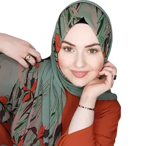 Hot selling new style satin hijab scarf ladies shawls and wraps Muslim women moonth satin hijab