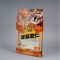 Sachet à soufflet latéral transparent avec impression personnalisée et fermeture zip en plastique pour emballage alimentaire (noix, snacks Batam)
