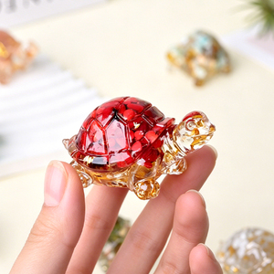 Venta al por mayor de artesanías de cristal curativo: Virutas de cristal natural pulido y talla de tortuga de resina para coleccionar - Product Image 3