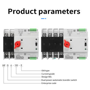 Commutateur <span class=keywords><strong>de</strong></span> conversion d'alimentation double WFQ4-100E 2P4P Photovoltaïque 63A Monophasé 380V Alimentation sans interruption Commutateur automatique - Product Image 4