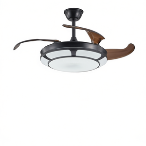 Modern LED <b>Ceiling</b> Fan 42 Inch DC Motor <b>Remote</b> <b>Control</b> Dimmable <b>Light</b> Flush Mount Living Room 3 Blades Black Iron - Product Image 1