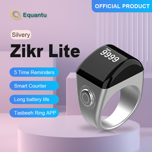 Equantu Arabic 5 Prayer Azan Alarm Zikr Ring Tasbeeh Ring Counter 999999 Muslim zikr tasbih Counter - Product Image 2