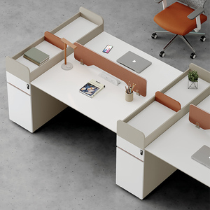 Estación DE TRABAJO DE cubículo de madera convertible moderna con mesa de escritorio de ordenador extensible modular - Product Image 1