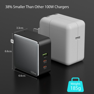 Cargador Rápido USB C <span class=keywords><strong>TKT</strong></span> de 100W GaN, <span class=keywords><strong>3</strong></span> Puertos, Compacto, Plegable, Portátil, PD QC4.0 con Protección OTP, Xiaomi17 Pro Max - Product Image 3
