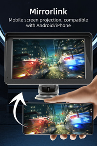 Écran DVR de voiture 7 pouces tactile, moniteur de voiture <span class=keywords><strong>avec</strong></span> Carplay iOS et Android Auto, <span class=keywords><strong>lecteur</strong></span> <span class=keywords><strong>DVD</strong></span> de voiture - Product Image 4