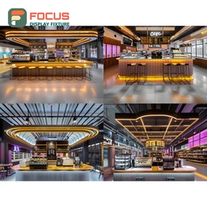 Vitrina Profesional para Cafetería con Acabado en Nogal, Mueble para Tienda Minorista, Vitrina Comercial para Cafetería - Product Image 4