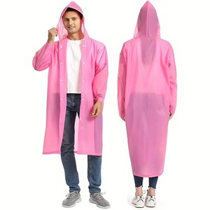 Customized Printing Disposable Waterproof EVA Material Fashionable Lightweight Travel Outdoor High Quality <strong>Raincoat</strong> Best Seller - Product Image 1