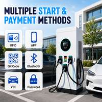 Station de recharge rapide DC au sol 120 180 240 kW OCPP 1.6 à trois pistolets CCS2 1000V IP55 pour parkings publics et flottes