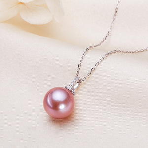 Colgante de Perla de Agua Dulce de 11 mm, Estilo Edison, Temperamento Ligero, Lujo Clásico, Diseño Simple, Plata S925, Color Blanco Perfecto con Micro Imperfecciones - Product Image 1