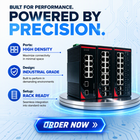 Switch Jaringan Ethernet Tipe DIN-Rail Industri Tanpa Manajemen 4/8/16-Port RJ45 Plug-and-Play 10Mbps Switch Industri Tangguh Tanpa Manajemen