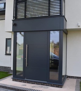 <span class=keywords><strong>Porte</strong></span> de sécurité de luxe sur mesure pour l'entrée de la maison - <span class=keywords><strong>Acier</strong></span> renforcé noir avec un design <span class=keywords><strong>architectural</strong></span> haut de gamme - Product Image 4
