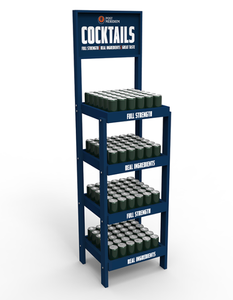 Tùy chỉnh màn hình bằng gỗ đứng dành riêng cho các siêu thị lớn để hiển thị đồ uống có cồn rượu sàn gỗ - Product Image 4