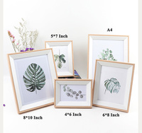 Accueil Cadre photo rustique en bois vintage avec verre haute définition pour dessus de table mural