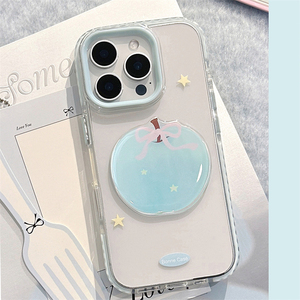 Adatto per IPhone17 cassa del telefono 16promax pittura a olio tridimensionale blu mela 13 <span class=keywords><strong>trasparente</strong></span> 11 piccola copertina morbida fresca 14 - Product Image 4