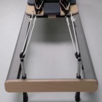 Reformer de Pilates Premium, Estructura de Aleación de Aluminio con Recubrimiento en Polvo Gris, Equipo de Ejercicio de Pilates Premium para el Hogar o el Estudio