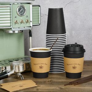 แก้วกาแฟแบบสองชั้นสั่งทำจากโรงงานขายส่ง ขนาด 8 ออนซ์ 12 ออนซ์ 16 ออนซ์ 20 ออนซ์ แก้วกระดาษแบบนำกลับบ้านพร้อมปลอกและฝาปิด - Product Image 4