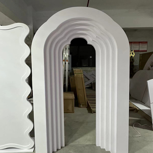 Arche de fond 3D multicouche ZKAI pour événements, baby shower, fêtes, mariages, anniversaires, décorations plumes <span class=keywords><strong>et</strong></span> ailes, toile de fond photo en acrylique - Product Image 4