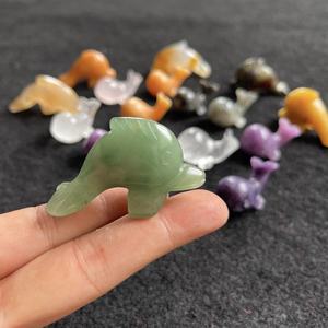 Venta al por mayor Natural tallado a mano verde Aventurina delfín cuarzo transparente ballenas para <span class=keywords><strong>la</strong></span> decoración de meditación - Product Image 4