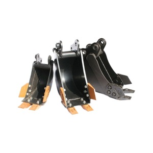 Godet de terrassement plat noir pour excavatrice de 1,2 tonne, accessoire universel pour mini-excavatrice - Product Image 3