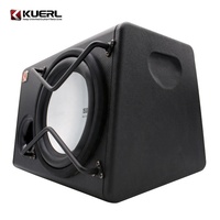 Caisson de Basses Actif Trapézoïdal 10 Pouces Très Vendu pour Voiture avec Amplificateur, Bobine Unique, Puissance Maximale 1500W, Médiums, Subwoofer Audio 12V CC
