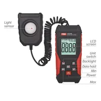 TA630A TA630B Iluminancia Digital Medidor de Lux Retroiluminación Pantalla LCD 0,1 ~ 200000LUX/0,01 ~ 20000FC Fotómetro Probador de Sensor de Luz