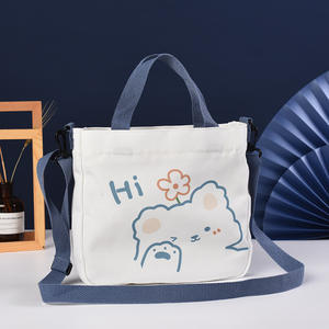 Nouveau style de sac à bandoulière écologique personnalisé en toile biologique unie sac fourre-tout pour étudiant - Product Image 5