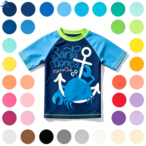 Camiseta de Natación de Manga Corta Phayon Unisex, Talla Grande, Protección Solar UPF 50+, Secado Rápido, 220g, Estampado Marino - Product Image 6