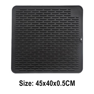 Tapis de séchage en silicone grand format, imperméable et résistant à la chaleur (45*40), compatible lave-vaisselle, pour cuisine - Vente chaude - Product Image 4