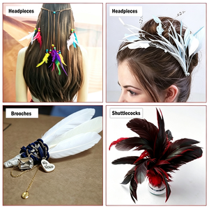 Plumas <span class=keywords><strong>de</strong></span> Ganso Decorativas para San Valentín y el Día <span class=keywords><strong>de</strong></span> la Madre, Decoración Ambiental, Fabricación <span class=keywords><strong>de</strong></span> Joyería, Accesorio <span class=keywords><strong>de</strong></span> Estilo Bohemio - Product Image 6