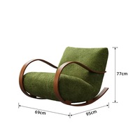 Fauteuil à bascule design créatif, fauteuil individuel pour salon et chambre, fauteuil d'appoint de loisirs domestique