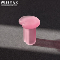WISEMAX FURNITURE Table basse en résine minimaliste moderne, table d'appoint pour salon, hôtel, café, villa