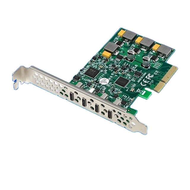 PCIe X4 ASM3142 Four-Port USB 3.1 10Gbps Type-C Internal Expansion Card