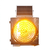 Feux clignotants solaires jaunes à haute luminosité personnalisables pour avertissement routier aux intersections autoroutières