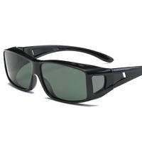 Lunettes de soleil grande taille à porter par-dessus, nouvelle collection, pour la conduite de nuit, lunettes de vision nocturne enveloppantes, vente chaude