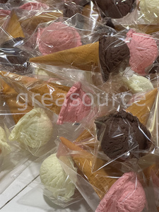 Modèle réaliste de crème glacée Scoop Gelato, fausse nourriture, cône de gaufre crémeux, accessoires de photographie de desserts italiens frais, 3 pièces - Product Image 3