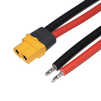 Câble d'alimentation XT60H-M/F de haute qualité avec embouts en silicone PVC et extrémités étamées, câble banane, câble d'extension XT60